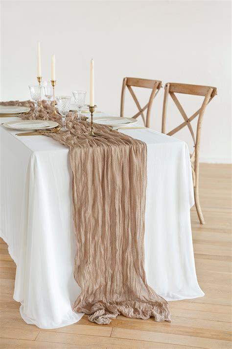 gauze runners|cheesecloth runner wedding.